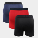 3 Pack - Performance Bamboo Boxer Briefs - Black, Navy & Red