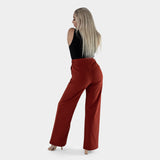 Impact Wide Leg Pants - Burnt Sienna