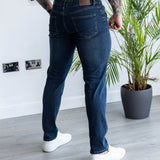 Active Tapered Slim Fit Jeans - Deep Indigo