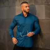 Bamboo Satin Stretch Shirt - Deep Teal