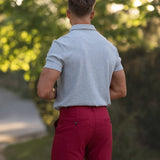 Classic Stretch Knit Polo - Grey