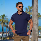 Classic Stretch Knit Polo - Navy