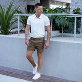 Classic Stretch Knit Polo - White