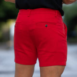 Ultra-Stretch 5" Chino Shorts - Cherry Red