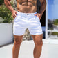 Mens White 5 inch chino shorts Kojo Fit