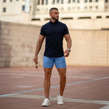 Mens Sky Blue 7" Chino Shorts Slim Fit