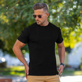 Deluxe Stretch Knit T-Shirt - Black