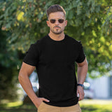 Deluxe Stretch Knit T-Shirt - Black