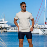 Deluxe Stretch Knit T-Shirt - Stone