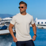 Deluxe Stretch Knit T-Shirt - Stone