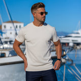Deluxe Stretch Knit T-Shirt - Stone