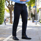 Black Muscle Fit Slim Fit Chino Pants | Kojo Fit