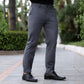 Dark Gray Muscle Fit Trousers | Kojo Fit