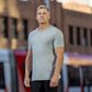 Mens Grey Bamboo Athletic Fit T-Shirt