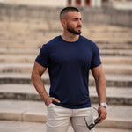 Navy Muscle Fit Bamboo T-Shirt