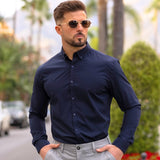 Performance Bamboo Dress Shirt - Navy