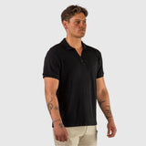 Stretch Knit Polo - Black