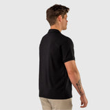 Stretch Knit Polo - Black