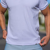 Stretch Knit Polo - Lavender