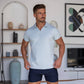 Men’s light blue athletic fit polo shop online