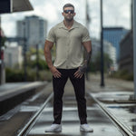 Best Cream Fitted Short Sleve Shirt