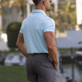 Classic Stretch Knit Polo - Sky Blue