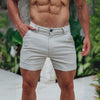 Mens Summer 5' Length Dress Shorts in Cream