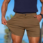 Mens Stretch Chino Shorts with shorter length and fitted look by Kojo fit