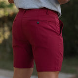 Ultra-Stretch 7" Chino Shorts - Burgundy