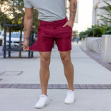 Ultra-Stretch 7" Chino Shorts - Burgundy