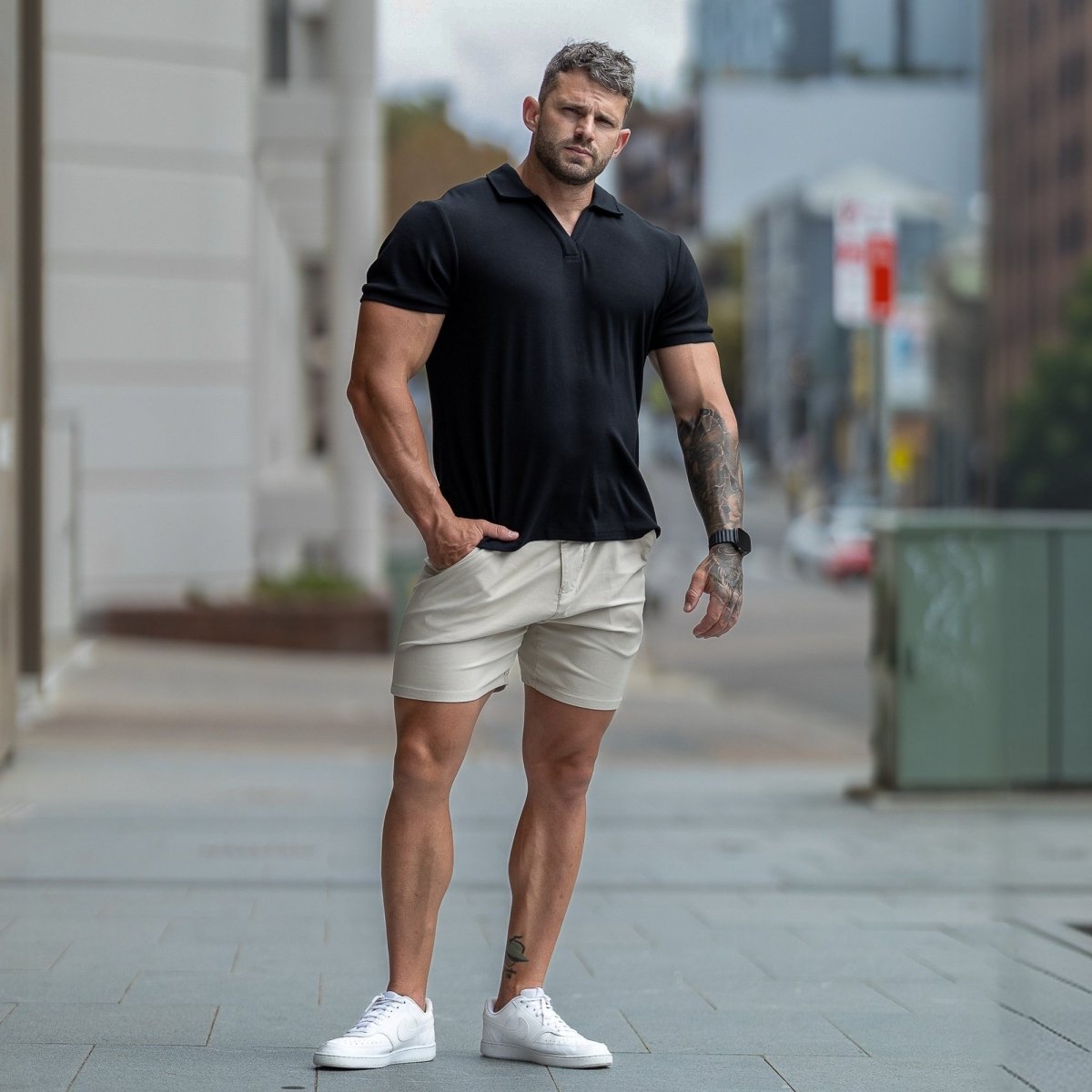 Best bodybuilder muscle fit chino shorts brand online australia shop