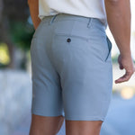 Best Fitting Mens Slim Fit Dress Shorts in Grey | Kojo Fit
