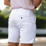 White Stretch Formal Shorts Slim Fit | Kojo