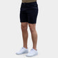 Mens Black Stretch Slim Fit Denim Shorts 7" Inseam Length