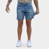 Ultra Stretch 7" Denim Shorts - Blue Wash