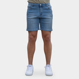 Ultra Stretch 7" Denim Shorts - Blue Wash