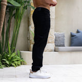 Ultra Stretch Straight Jeans - Black