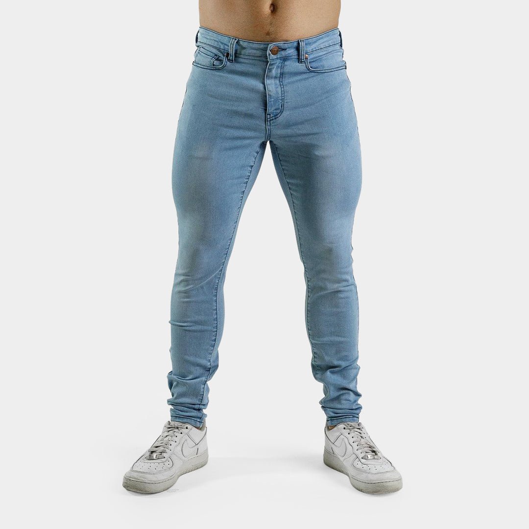 Mens Blue Muscle Fit Jeans