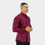 Mens Burgundy Bodybuilder Dress shirt