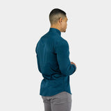 Bamboo Satin Stretch Shirt - Deep Teal