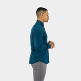 Bamboo Satin Stretch Shirt - Deep Teal