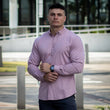 Mens Dusk Pink Muscle Fit Dress Shirt