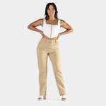 Comfortable Womens Corporate Pants Light Brown