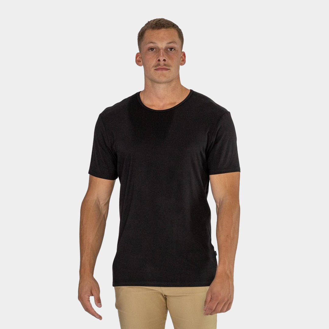 Mens Black Bamboo Breathable Essentials T-shirt