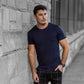 Mens Navy Organic Bamboo Stretch T-Shirt