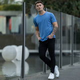 Mens Slim Fit Bamboo T-Shirt Royal Blue Basics Essentials