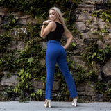 Womens Cobalt Blue Stylish Stretch Flare Jeans