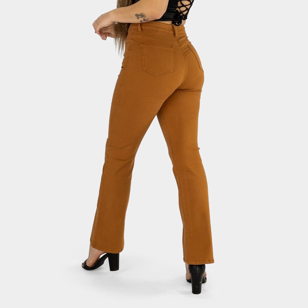 Womens Stretchy Tan Brown Pants