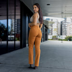 Womens Stretch Tan Brown Flares