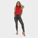 Impact High Waisted Skinny Jeans - Grey